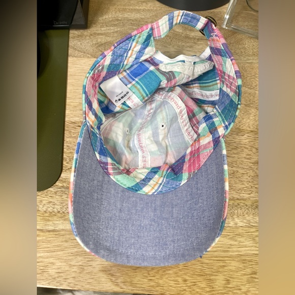 "VINEYARD VINES" New wot Whale Cap plaid Adjusts to fit all - Picture 6 of 7